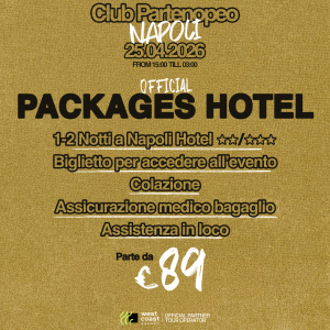 Black Coffee 25 Aprile 2026 Club Partenopeo Pacchetti Hotel -Ticket-Biglietti